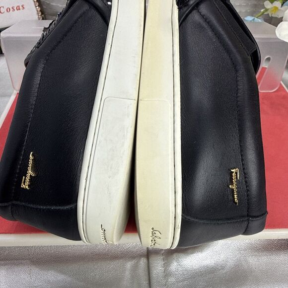 (E2) Salvatore Ferragamo Ladies Salina P Sequin Sneakers, Size 8.5 C - Picture 6 of 13